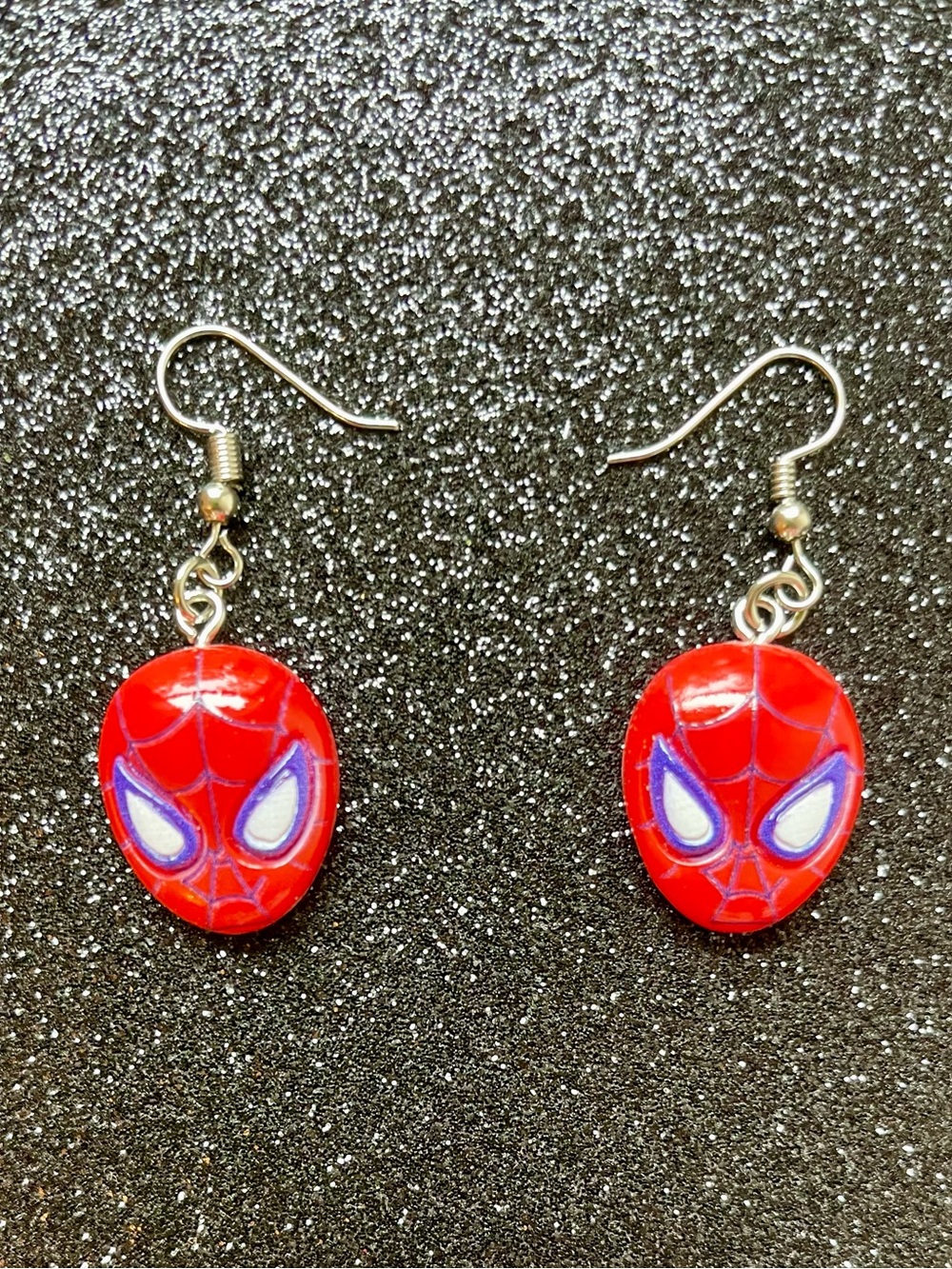 Spider-Man Superhero Face Dangle Earrings